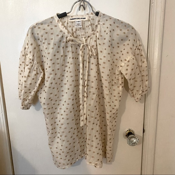 NWOT Caron Callahan Isola Top In Clipdot - Picture 4 of 8